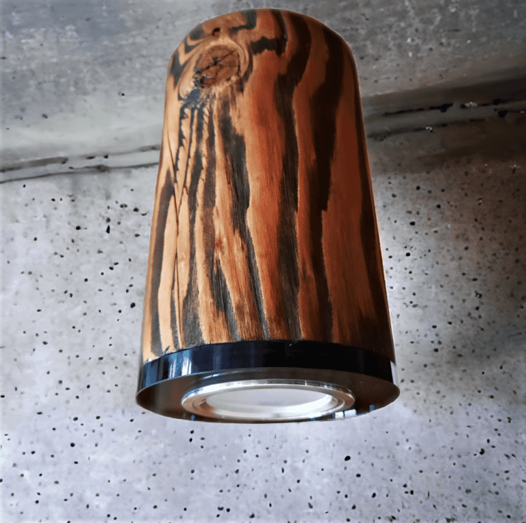 Lampa sufitowa TUBA z drewna naturalnego