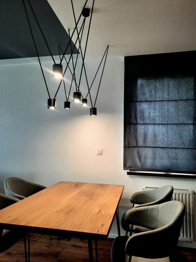 Designerskie oświetlenie stołu, wyspy, kuchni, jadalni, salonu, nowoczesna lampa wisząca ABRA LWN6
