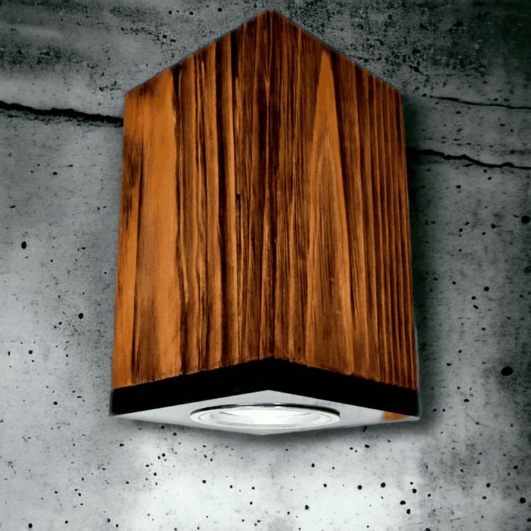 Lampa sufitowa TUBA (prostopadłościan) z drewna naturalnego